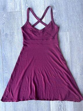 Nomads Hemp Wear Bamboo Jersey Dress Rich Berry Strappy Back Travel Packable